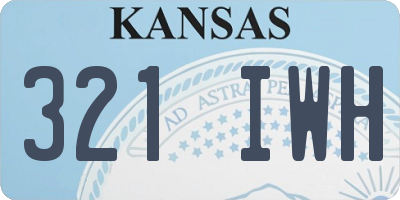 KS license plate 321IWH