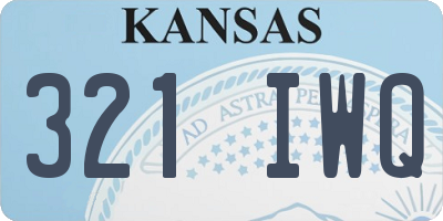 KS license plate 321IWQ