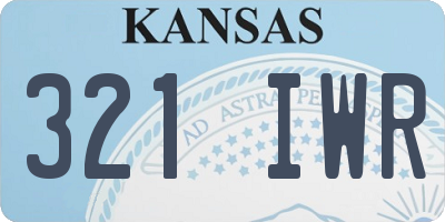 KS license plate 321IWR