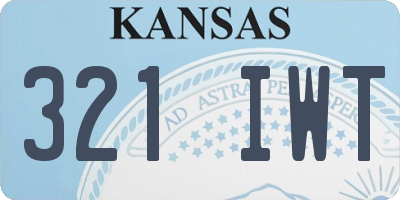 KS license plate 321IWT