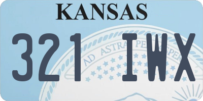KS license plate 321IWX