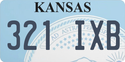 KS license plate 321IXB