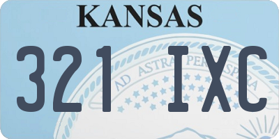 KS license plate 321IXC