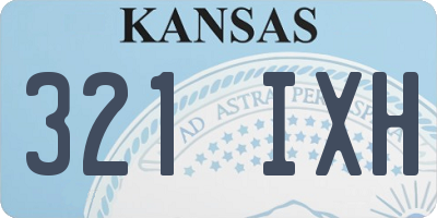 KS license plate 321IXH