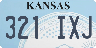 KS license plate 321IXJ