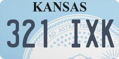 KS license plate 321IXK