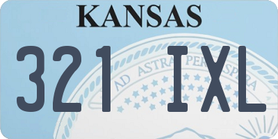 KS license plate 321IXL