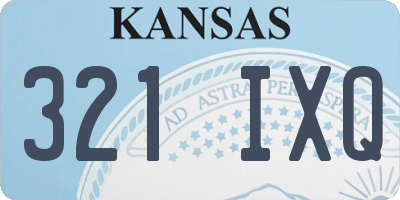KS license plate 321IXQ