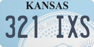 KS license plate 321IXS