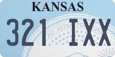 KS license plate 321IXX