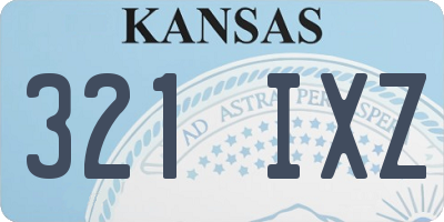 KS license plate 321IXZ