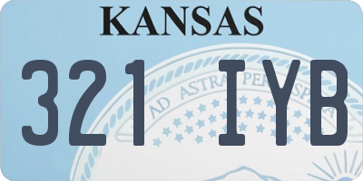 KS license plate 321IYB