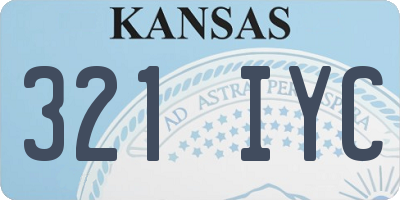 KS license plate 321IYC
