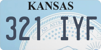 KS license plate 321IYF