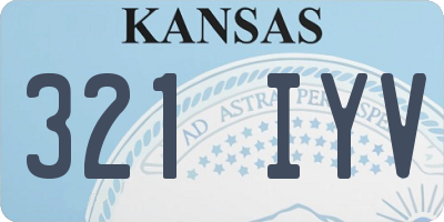 KS license plate 321IYV