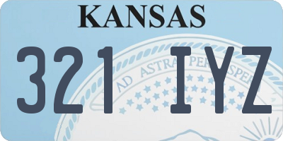 KS license plate 321IYZ
