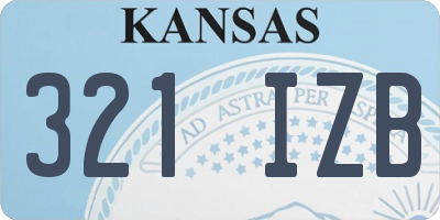 KS license plate 321IZB