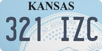 KS license plate 321IZC