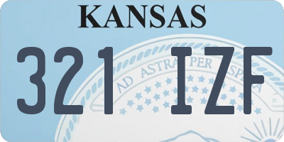 KS license plate 321IZF