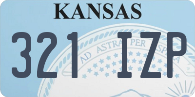 KS license plate 321IZP