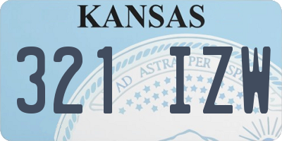 KS license plate 321IZW