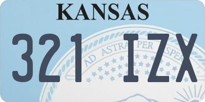 KS license plate 321IZX