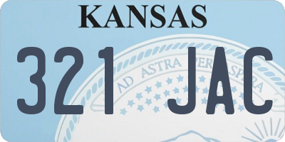 KS license plate 321JAC