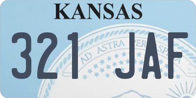 KS license plate 321JAF