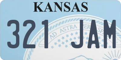 KS license plate 321JAM