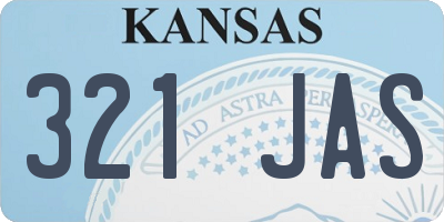 KS license plate 321JAS