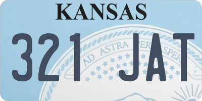 KS license plate 321JAT