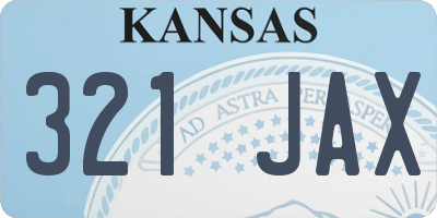 KS license plate 321JAX