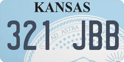 KS license plate 321JBB