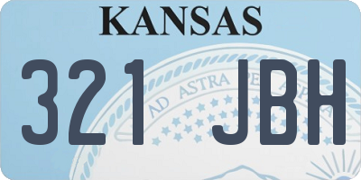 KS license plate 321JBH