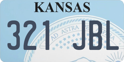 KS license plate 321JBL