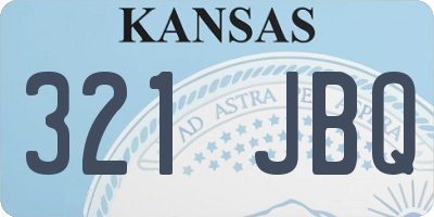 KS license plate 321JBQ