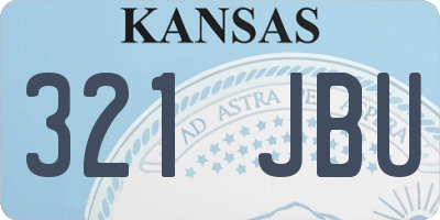 KS license plate 321JBU