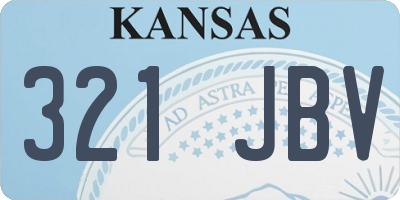 KS license plate 321JBV