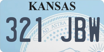 KS license plate 321JBW