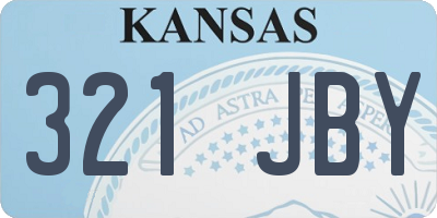 KS license plate 321JBY