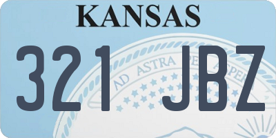 KS license plate 321JBZ