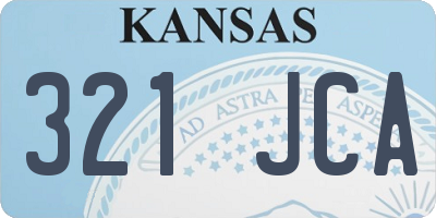 KS license plate 321JCA