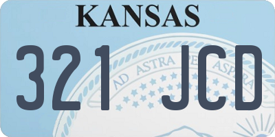 KS license plate 321JCD