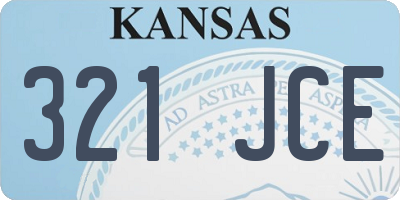 KS license plate 321JCE