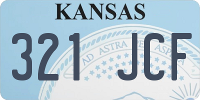 KS license plate 321JCF