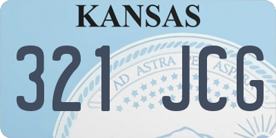KS license plate 321JCG