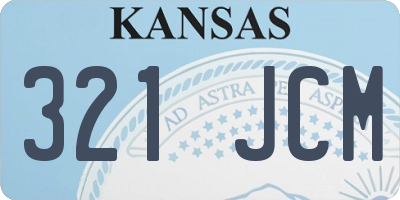 KS license plate 321JCM