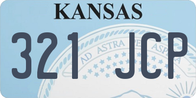 KS license plate 321JCP