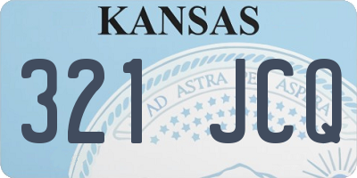 KS license plate 321JCQ