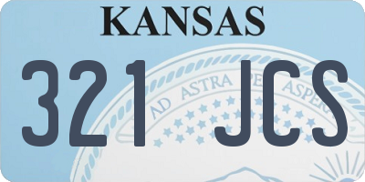 KS license plate 321JCS